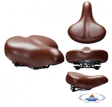 Siodło 061 AMERICA 265x215mm;Sprężyny;Brązowe