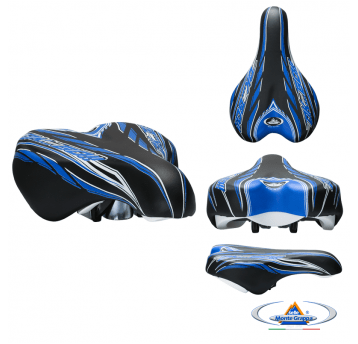 Siodło 996 OK GO Dziec.;220x145mm;Jarzmo;Czarno/Niebieskie