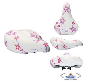 Siodło 997 MAGIC Junior;240x190mm;Jarzmo;Biało/Różowe