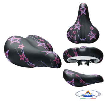 Siodło 997 MAGIC Junior;240x190mm;Jarzmo;Czarno/Różowe