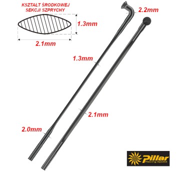 Szprycha PILLAR WING21 278mm;BT;AERO;RF;Nierdz.;CZ