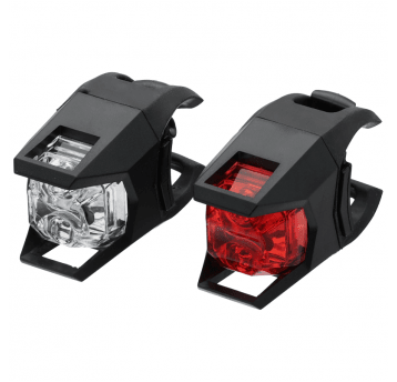 Zestaw lamp JY3005 2x2LED;2F/2F;n/Baterie;CZARNA